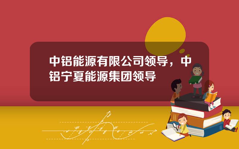 中铝能源有限公司领导，中铝宁夏能源集团领导
