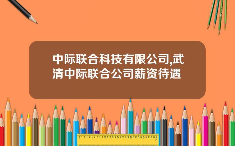 中际联合科技有限公司,武清中际联合公司薪资待遇