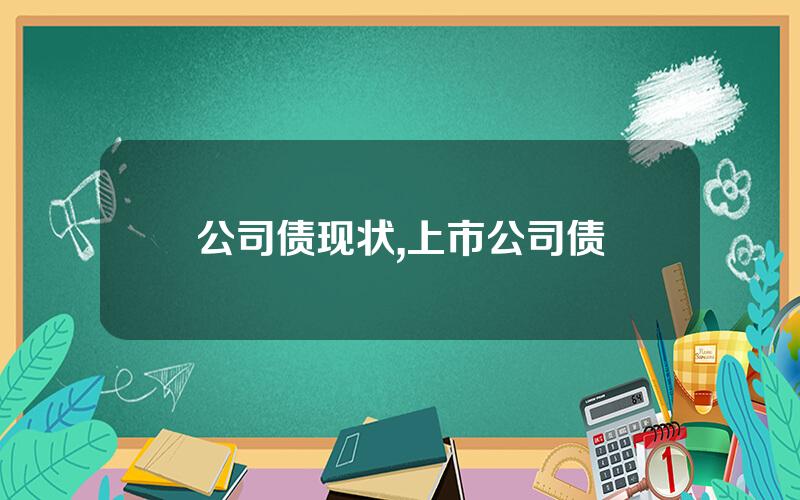 公司债现状,上市公司债