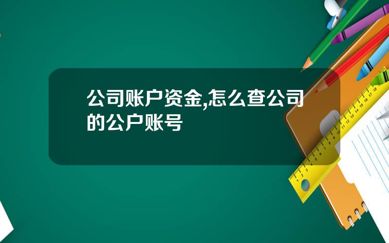 公司账户资金,怎么查公司的公户账号