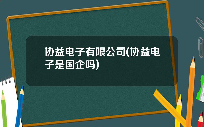 协益电子有限公司(协益电子是国企吗)