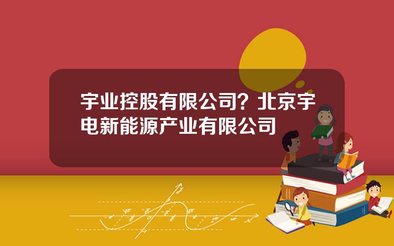 宇业控股有限公司？北京宇电新能源产业有限公司