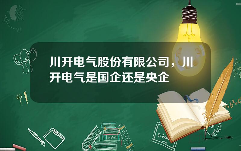 川开电气股份有限公司，川开电气是国企还是央企